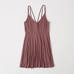 Abercrombie & Fitch Strappy Knit Skater Dress